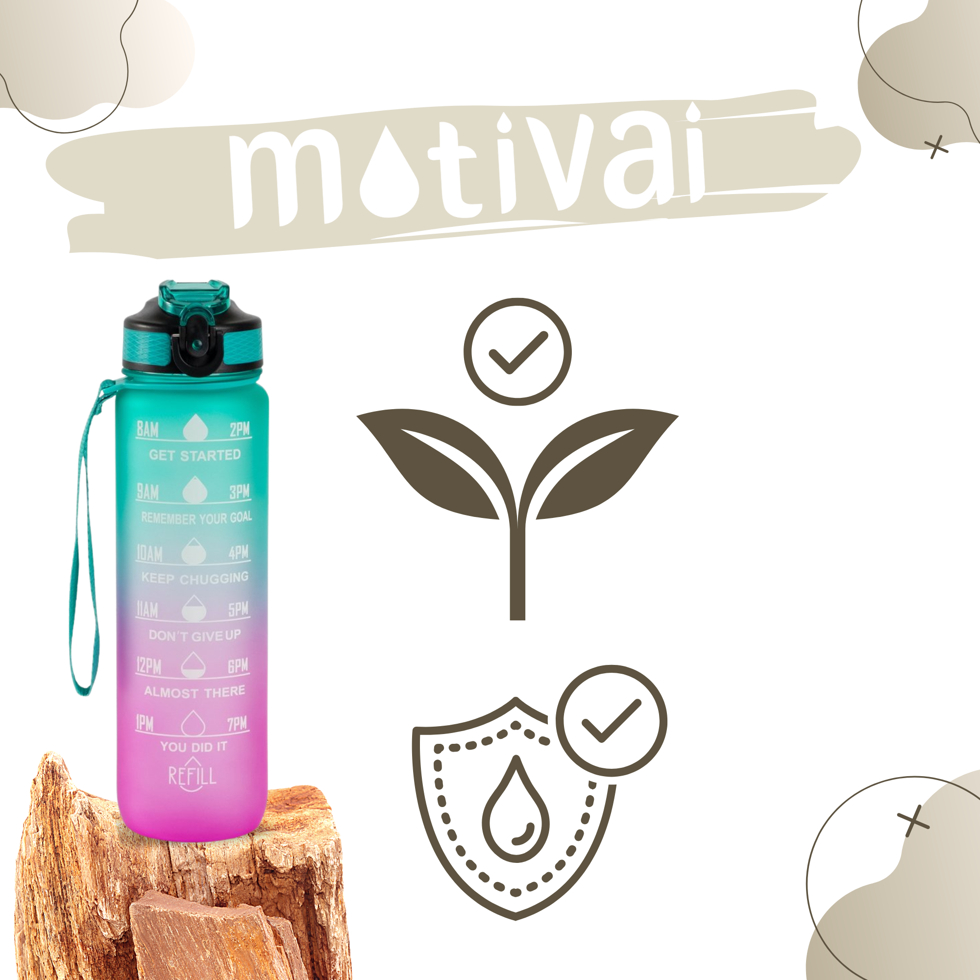 Motivatie Waterfles